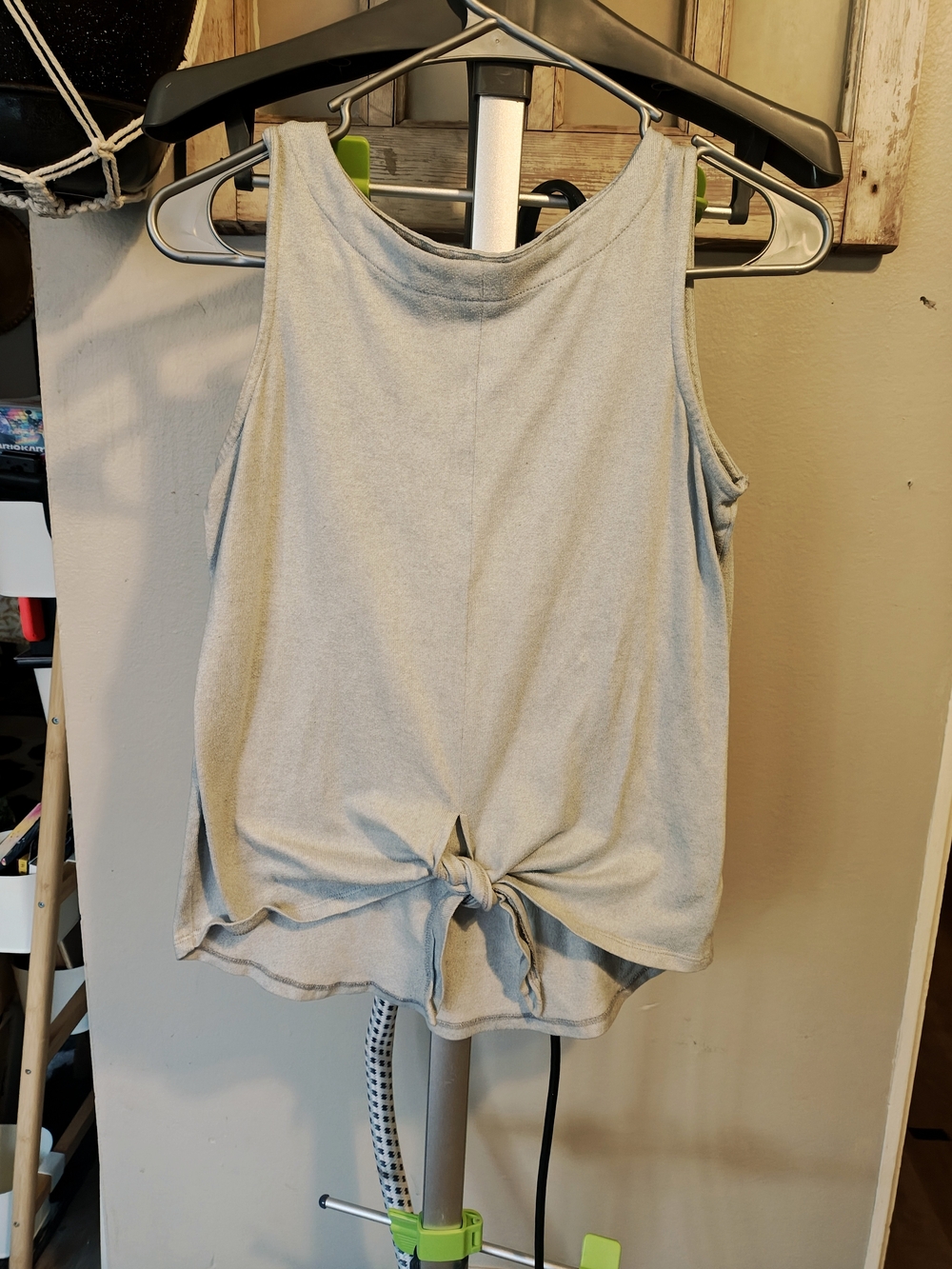 Jockey Light Gray Tie-Front Tank Top